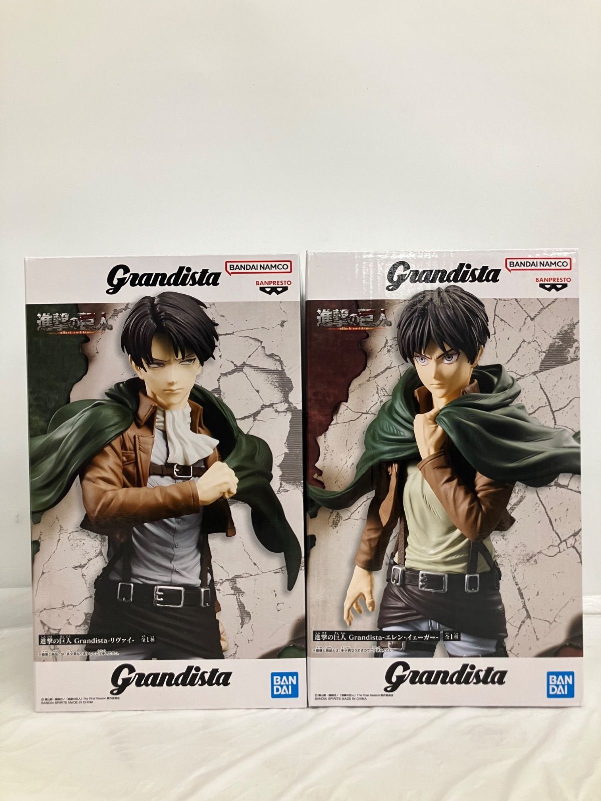 未開封 進撃の巨人 Grandista エレン・イェーガー リヴァイ 2個セット