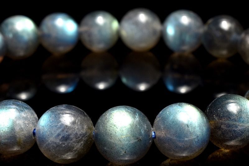 1点物】レインボーシラー ラブラドライト 9mm ブレスレット