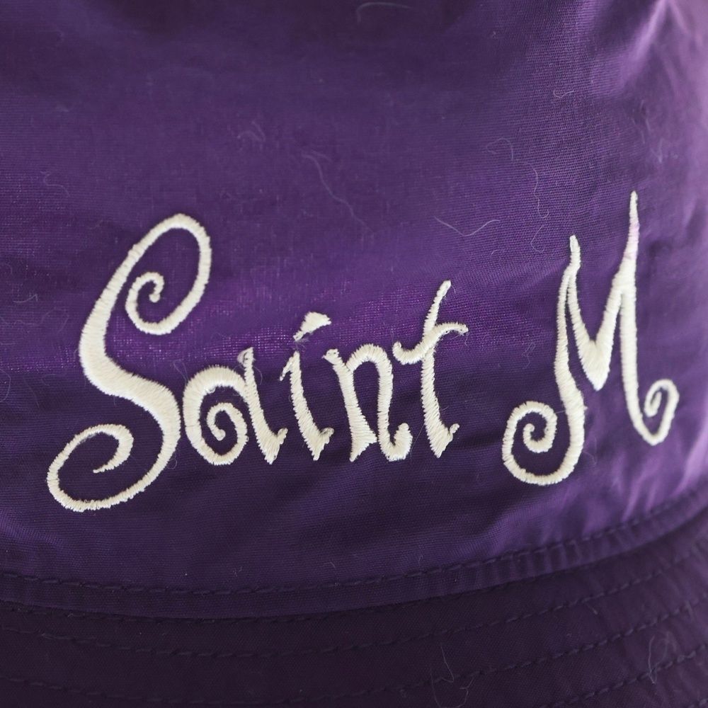 SAINT MICHAEL (セントマイケル) 23SS BUCKET HAT ロゴ刺繍 ナイロン