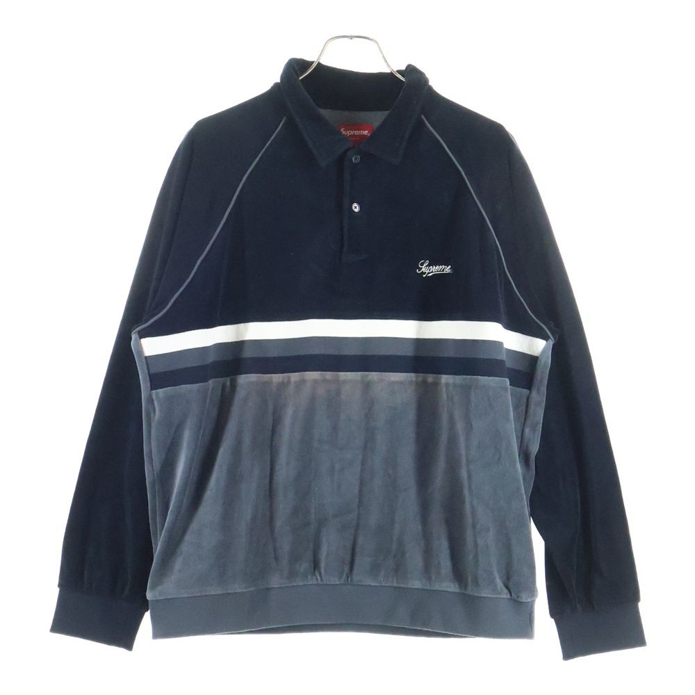 SUPREME (シュプリーム) 19SS Stripe Velour Raglan L/S Polo