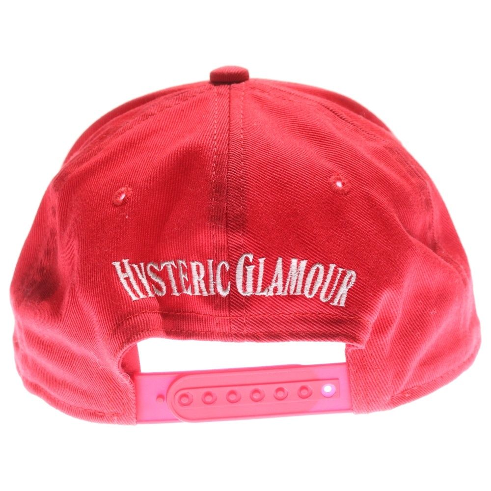 HYSTERIC GLAMOUR レッド ベースボールキャップ。 HYSTERIC GLAMOUR (ヒステリックグラマー) HYS WHISKY フロント刺繍