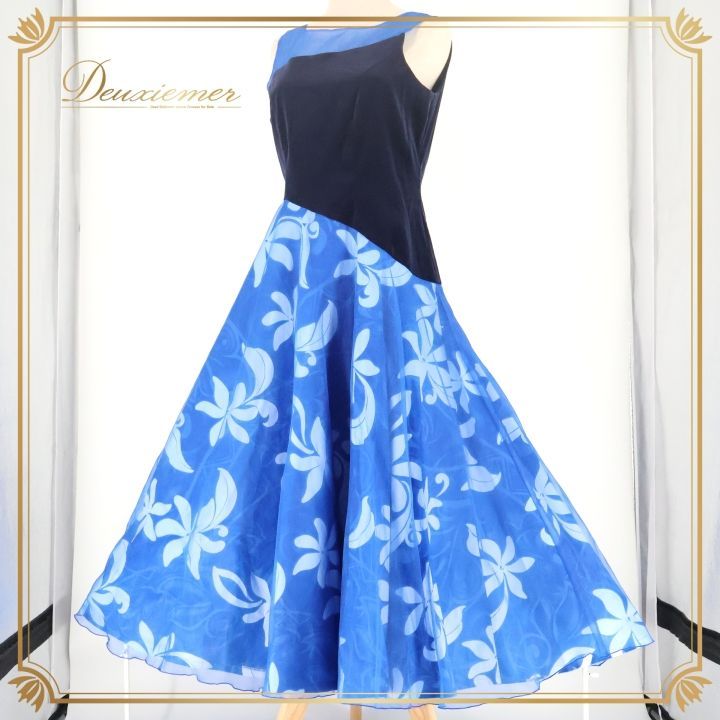 5着セット　美品　フラダンス衣装　ドレス　ブルー　アロハスタンダード　スカート 5着セット 美品 フラダンス衣装 ドレス ブルー アロハスタンダード