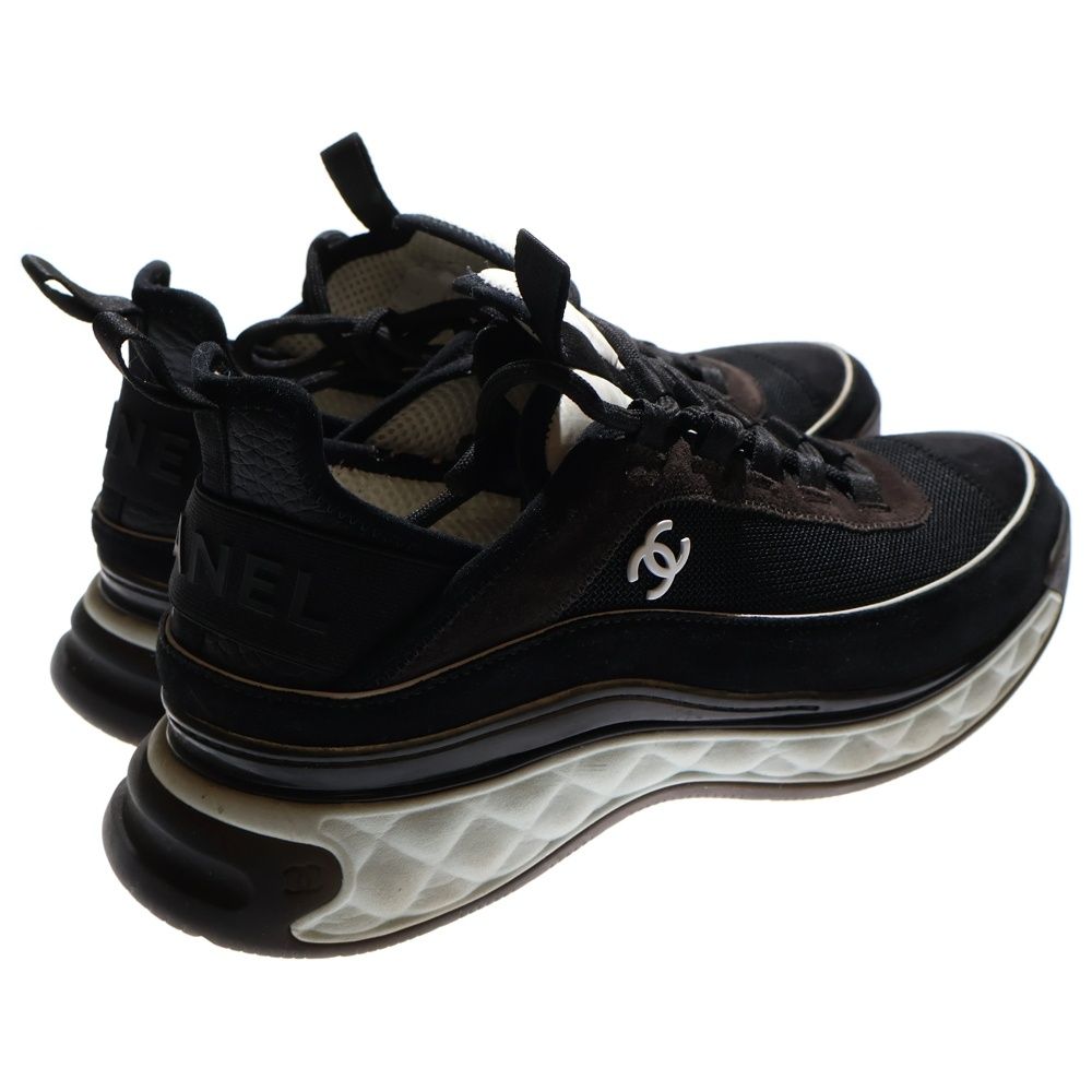 CHANEL (シャネル) ココマーク ファブリック スウェード ローカット