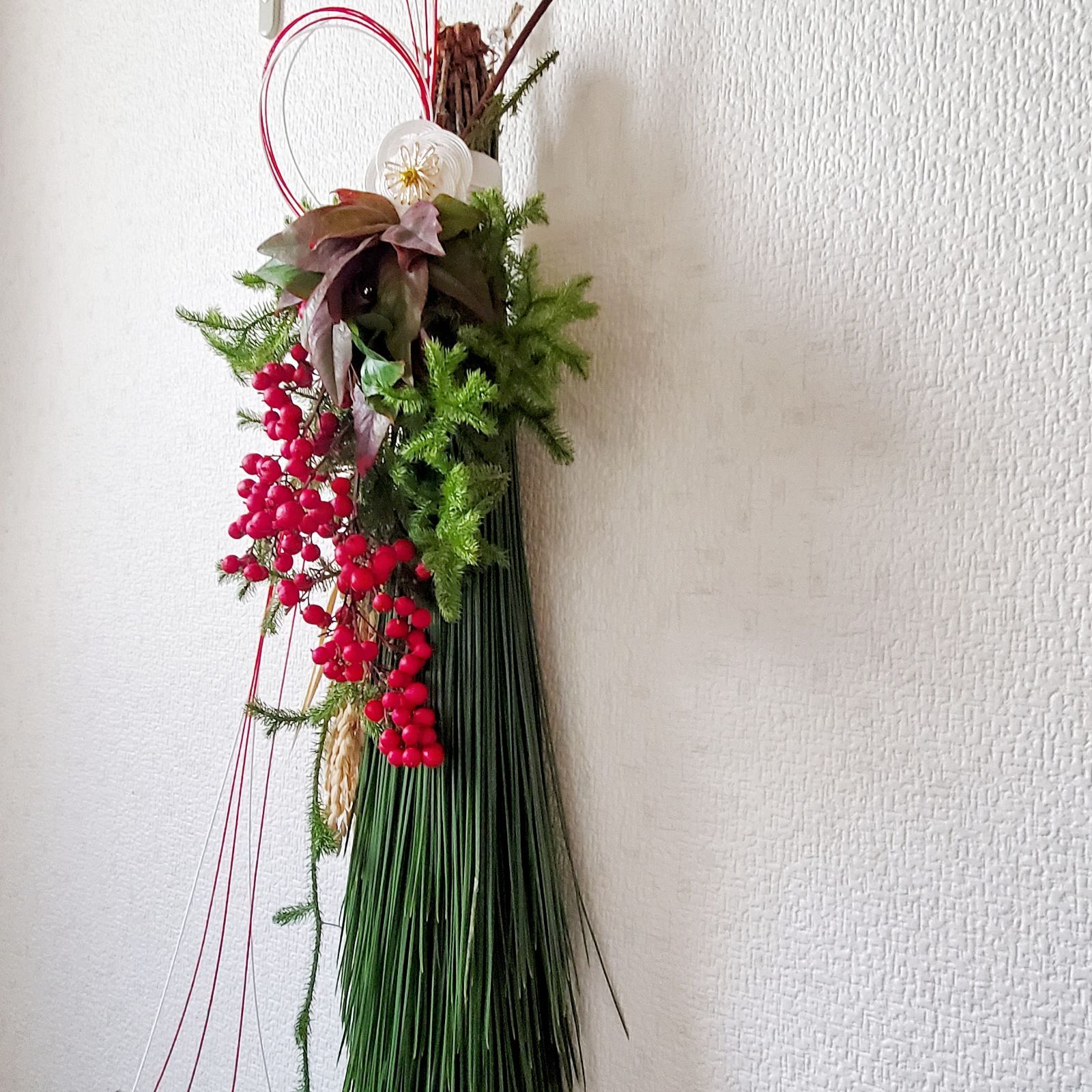 No4 大王松のお正月飾り～南天とおたふく南天を添えて～ しめ飾り 正月