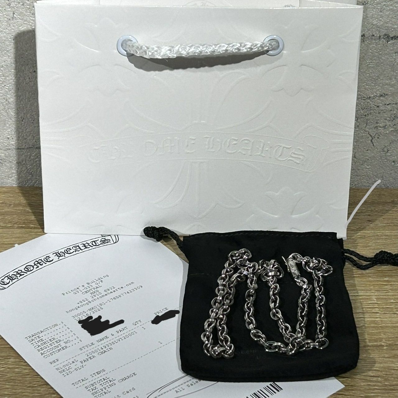 新品未使用 Chrome Hearts クロムハーツ 20インチ ペーパーチェーン