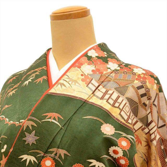 中古】 振袖 単品 正絹 身丈157cm M 裄65cm 仕立て上がり リサイクル