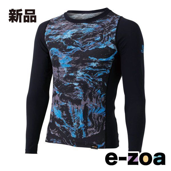 おたふく手袋 オタフクテブクロ 春夏 BTパワーストレッチ EVO ロングスリーブ クルーネックシャツ カモフラブラック M JW-726/カモフラＸブラック/M (2564536)