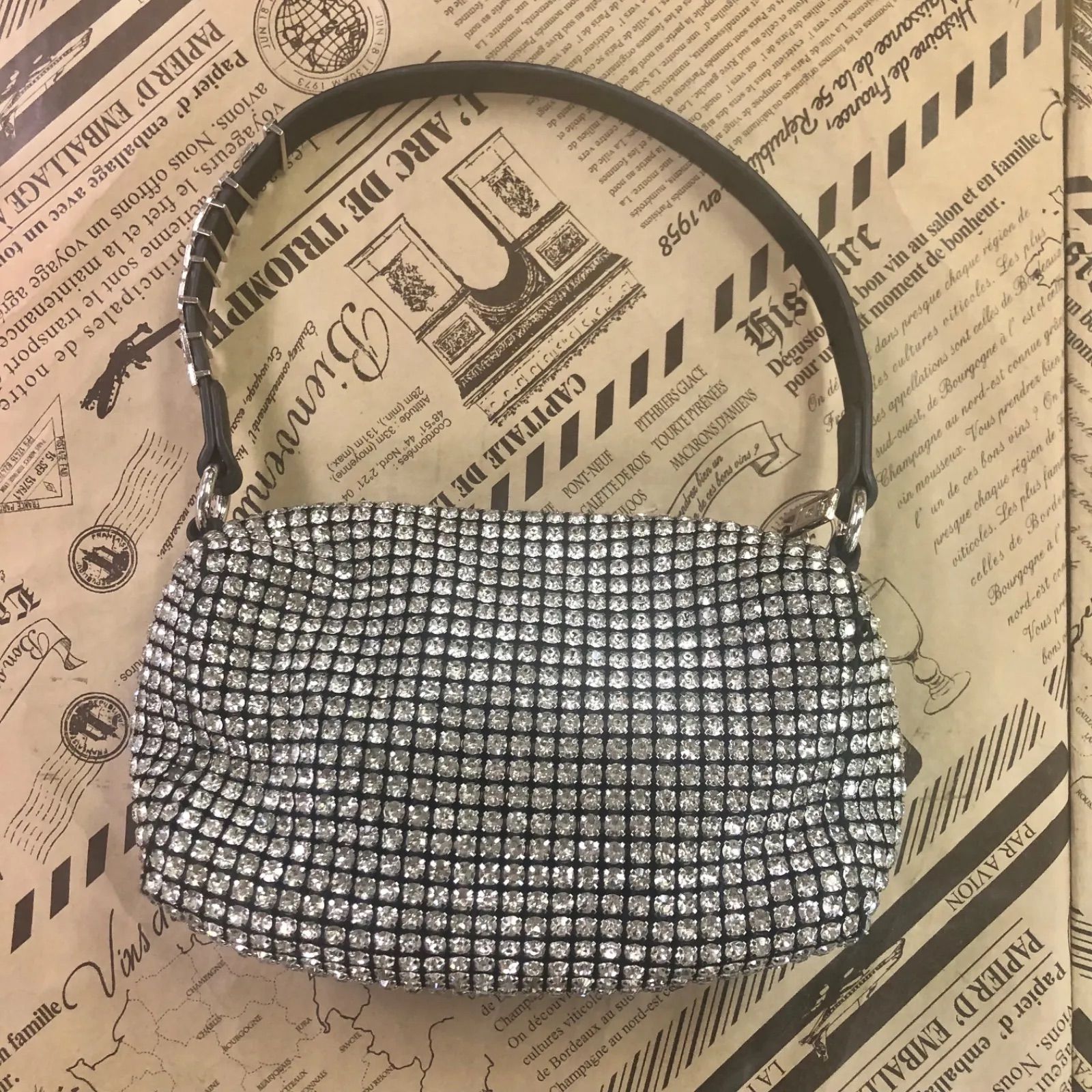 アレキサンダーワン ハンド バッグ ラインストーン ポーチ パーティ