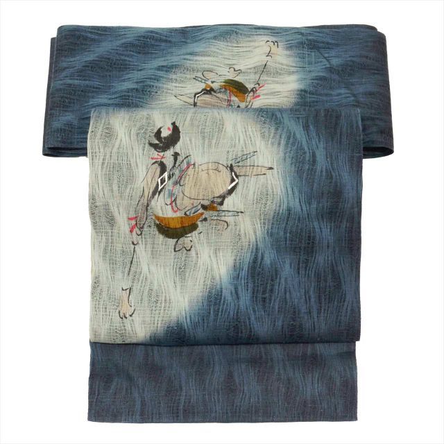 No.733　名古屋帯　紬　お太鼓柄　仕立済　正絹　着物　新品未使用 No.733名古屋帯紬お太鼓柄仕立済正絹着物新品未使用