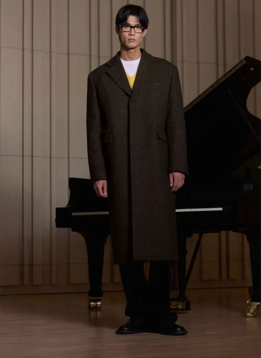 (L)stu バッグ ボタン Single コート ブラウン