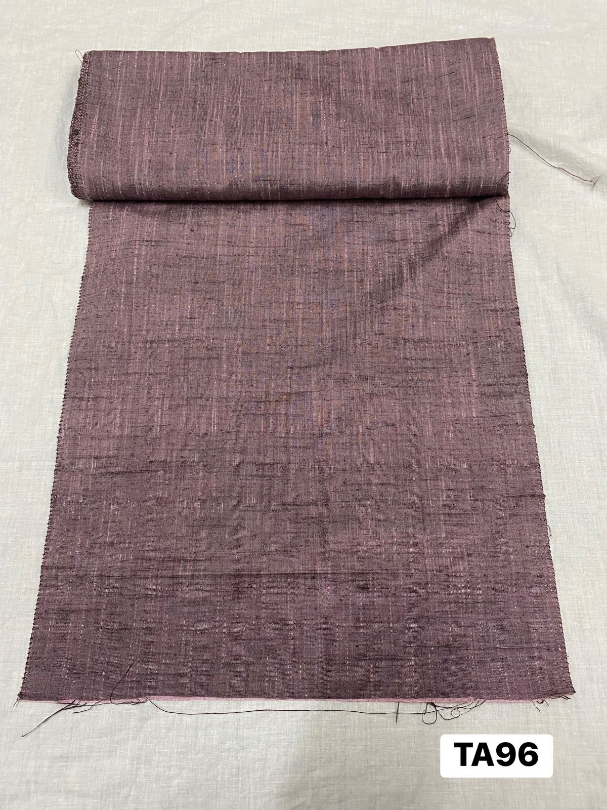 反物】紬 反物 正絹 薄紫×黒 着物 和装 TA96 - メルカリ