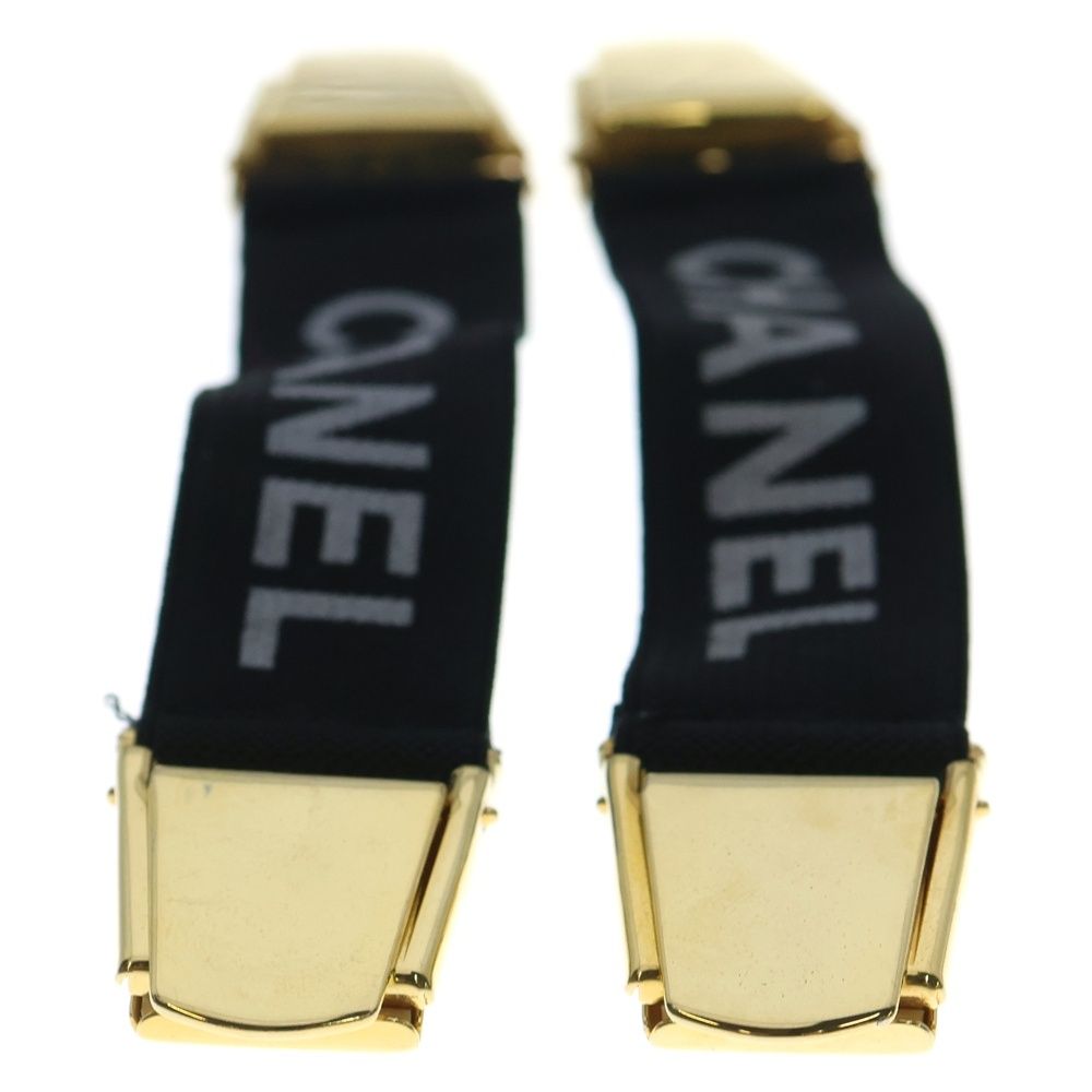 shio　　　　シャネル アームバンド ロゴデザイン 刻印 タグ/箱付き CHANEL (シャネル) シャネルロゴ アームバンド ベルト ブラック