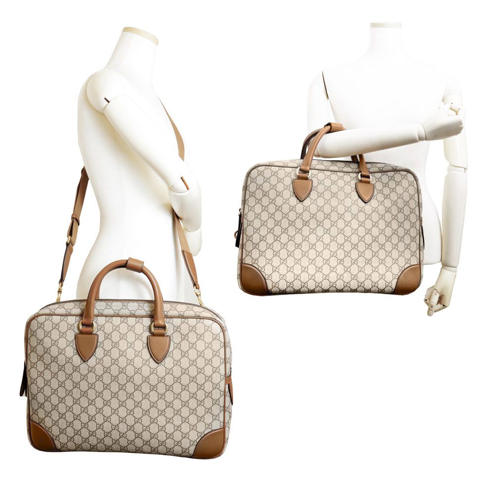 グッチ GGエンブレム ミディアム ブリーフケース 2WAY ショルダー