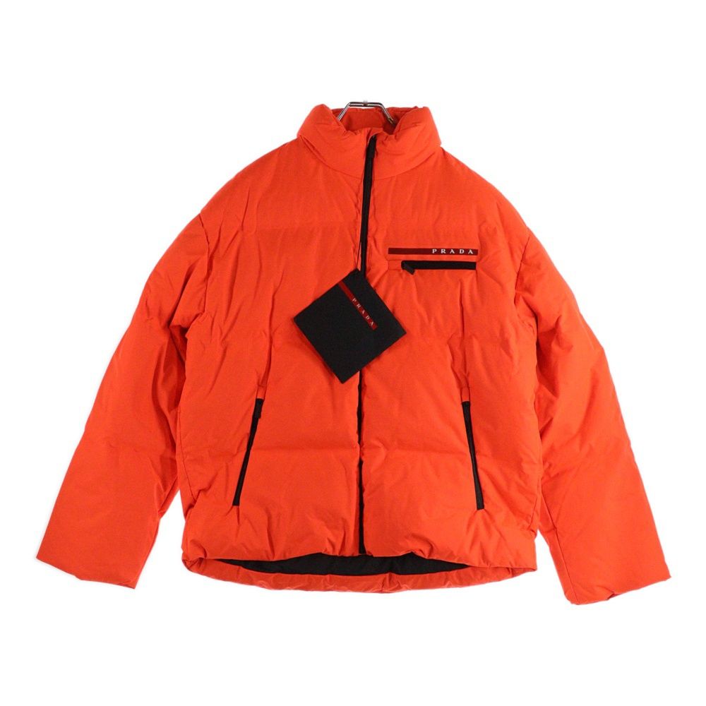 PRADA (プラダ) ラバーロゴ タウンカモ ナイロンフーデッドダウン