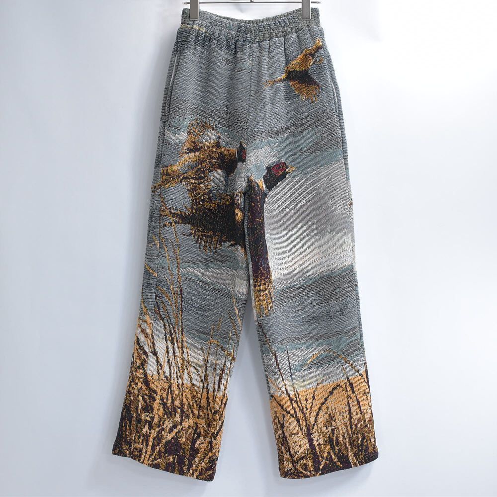 リメイク　ラグ　パンツ　イージーパンツ Remake リメイク ルーズシルエット ジャガード 総柄 デザイン