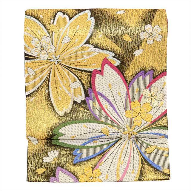 中古】 袋帯 リサイクル 正絹 フォーマル 礼装用 黒 白 黒留袖