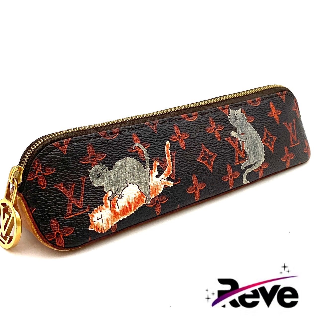 ルイヴィトン キャットグラム トゥルース エリザベット ペンケース 猫