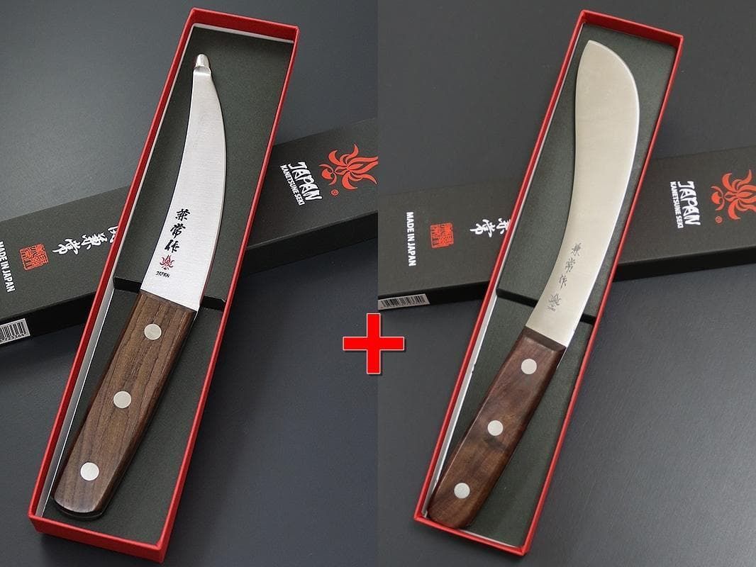 包丁 日本製 KC-334 皮剥ぎ & KC-336 腸サキ 関兼常作 ローズ柄 - メルカリ