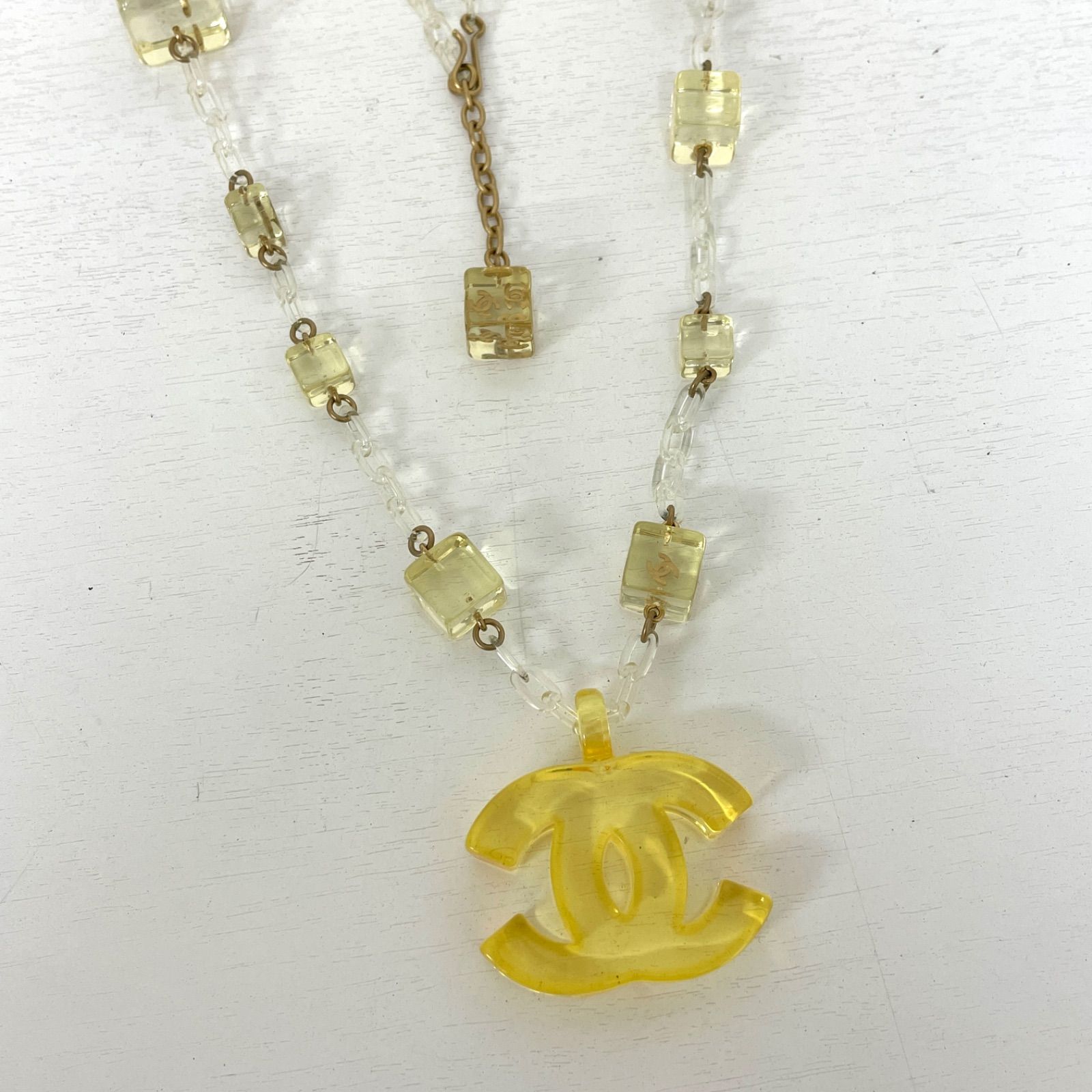 CHANEL シャネル ココマーク クリアキューブネックレス 二連ネックレス 