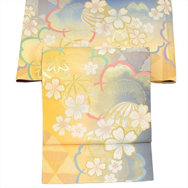 中古】 袋帯 リサイクル 正絹 フォーマル 礼装用 黒 白 黒留袖