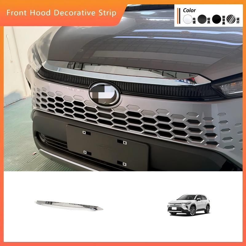 送料無料 トヨタ カローラクロス 25-26年式 対応 フロント ボンネット ガーニッシュ エンジンフード モール 鏡面 メッキ 外装 アクセント