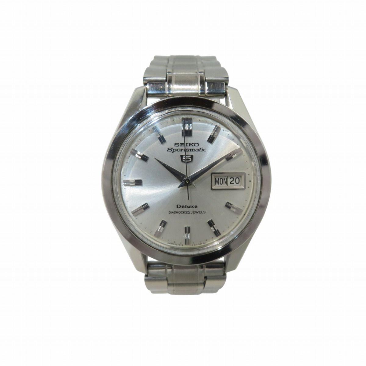 セイコー SEIKO  5 スポーツマチック デラックス 腕時計 総重量約101.5g SS 自動巻き シルバー文字盤 7619-9030 メンズ