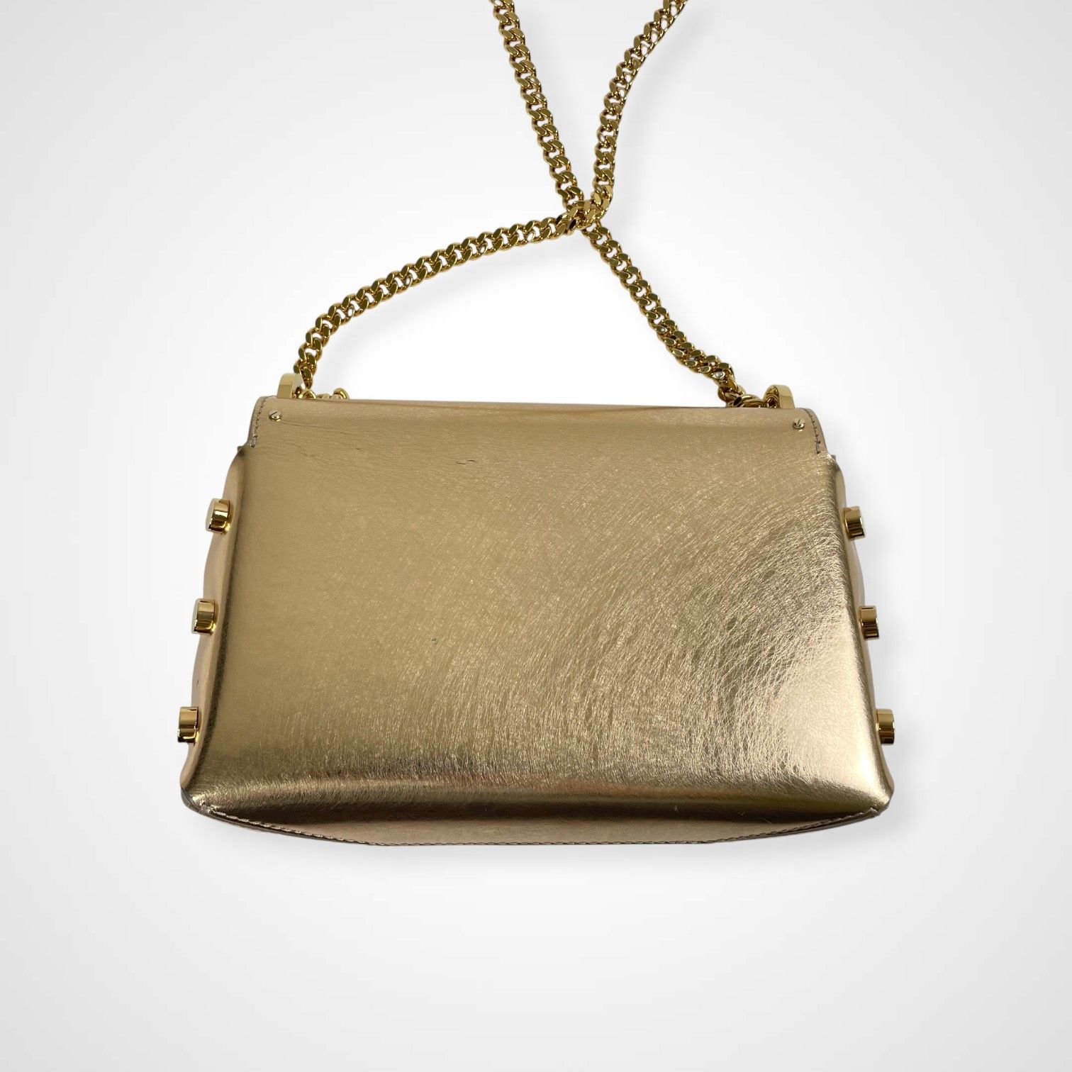 新品未使用 ジミーチュウ チェーンショルダー JCエンブレム メタリックゴールド JIMMY CHOO（ジミーチュウ） パリス ミニバッグ チェーンショルダー