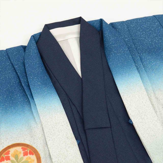 中古】 七五三 男の子 5歳 2点セット 化繊 着物 羽織 美品 仕立て
