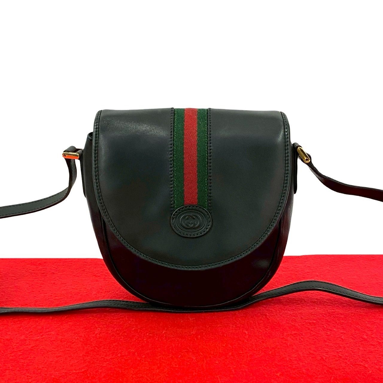 極 美品 GUCCI グッチ オールドグッチ ヴィンテージ シェリーライン GG