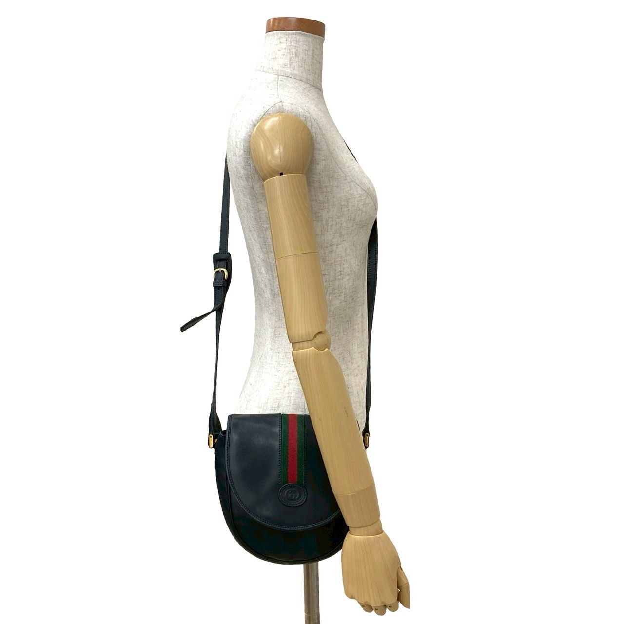 極 美品 GUCCI グッチ オールドグッチ ヴィンテージ シェリーライン GG