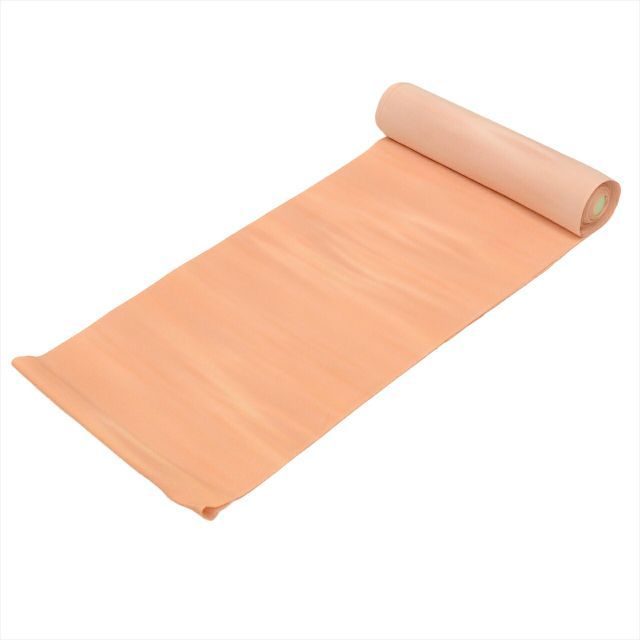 反物 正絹 美品 オレンジ色系 ぼかし文様 縮緬 梅染 証紙有り