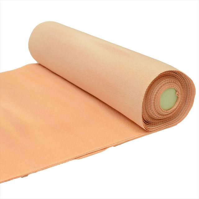 反物 正絹 美品 オレンジ色系 ぼかし文様 購入 縮緬 梅染 証紙有り