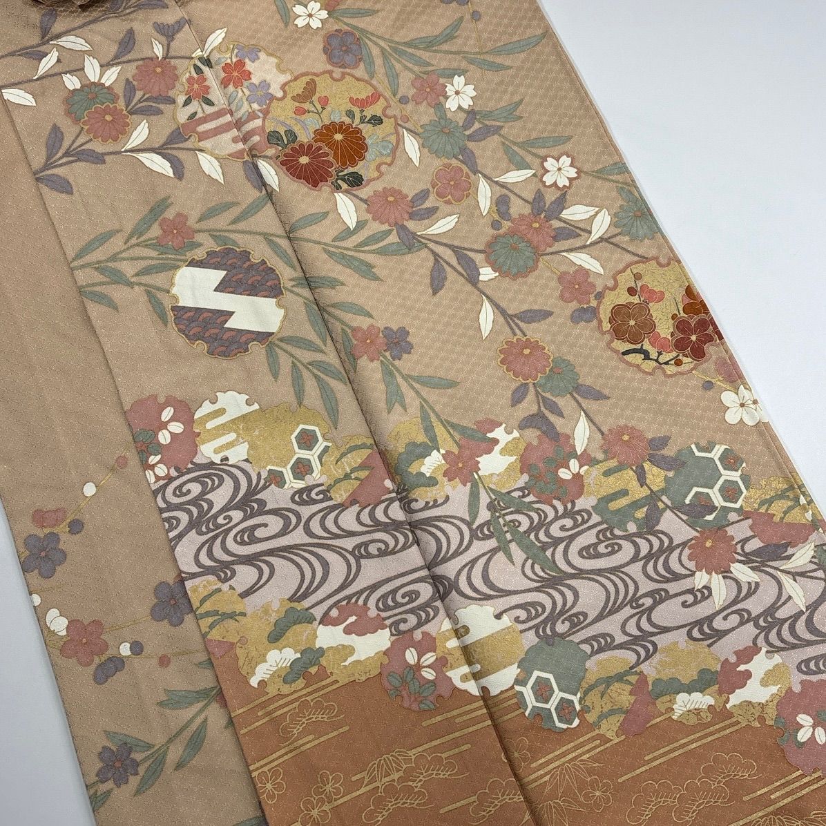 訪問着 4枚 正絹 着物まとめ売り 同梱購入歓迎 リメイク用 着付け練習