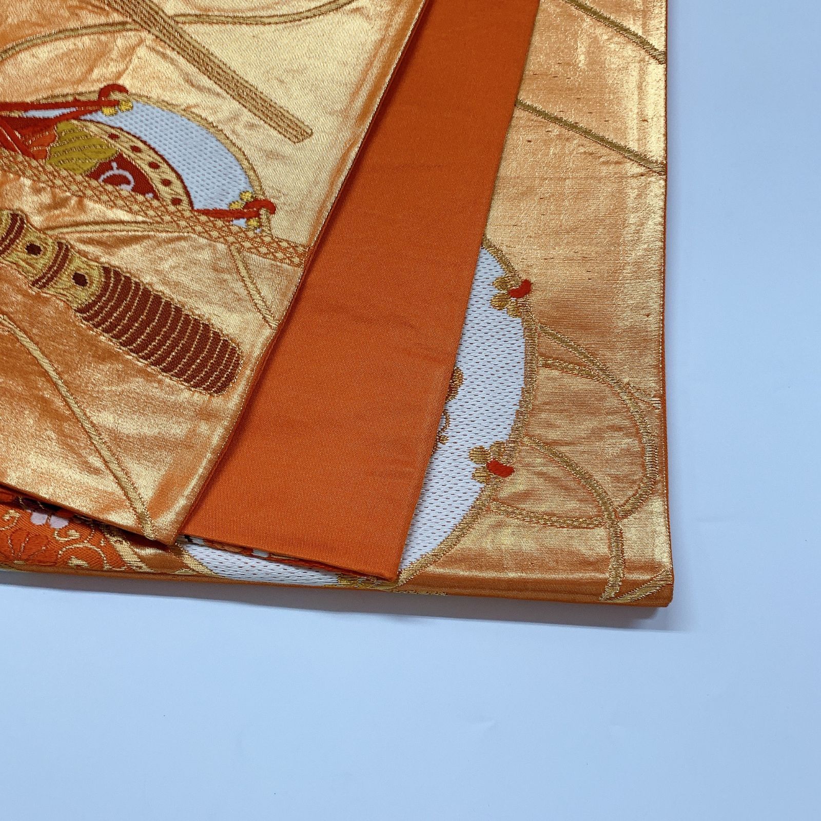 6302］袋帯 楽器花蝶文様 金糸 六通 正絹 着物 フォーマル - メルカリ