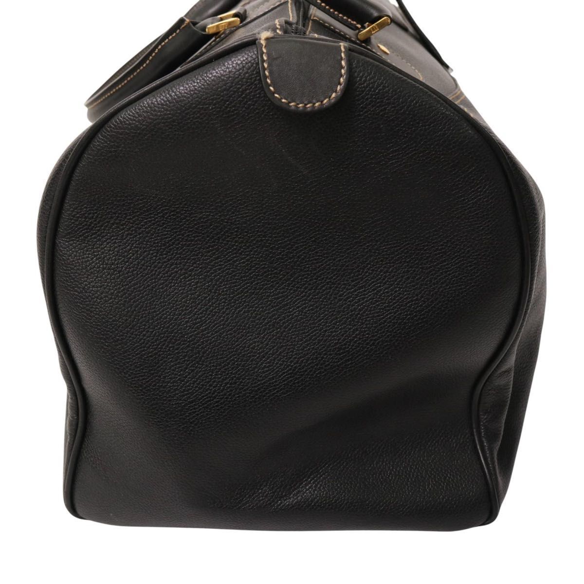 dunhill ダンヒル 本革 レザー ボストンバッグ 旅行バッグ ブラック 大