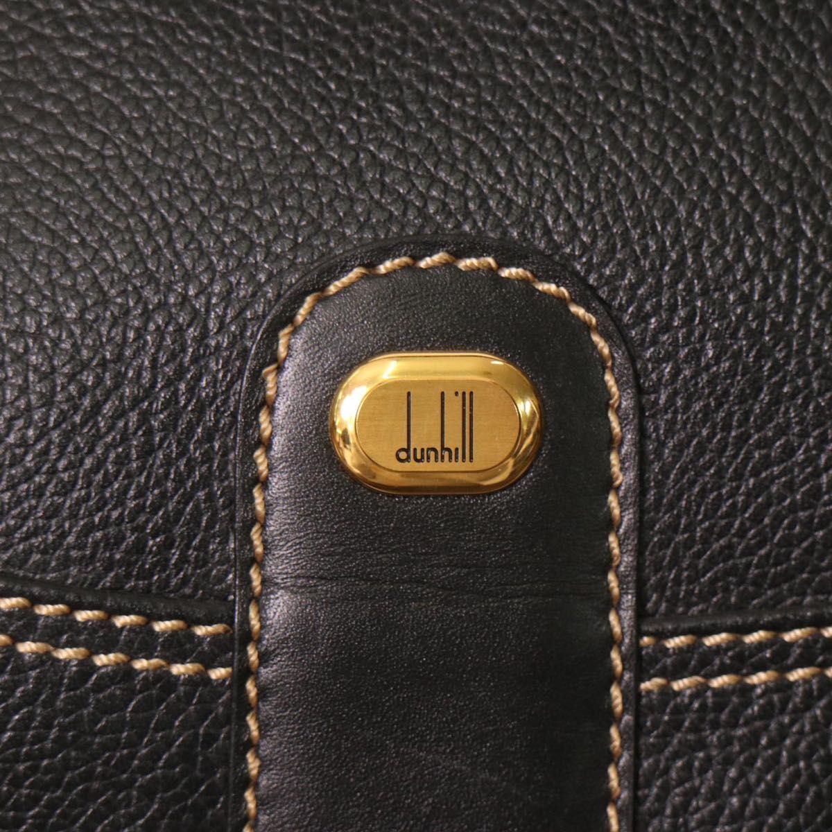 dunhill ダンヒル 本革 レザー ボストンバッグ 旅行バッグ ブラック 大