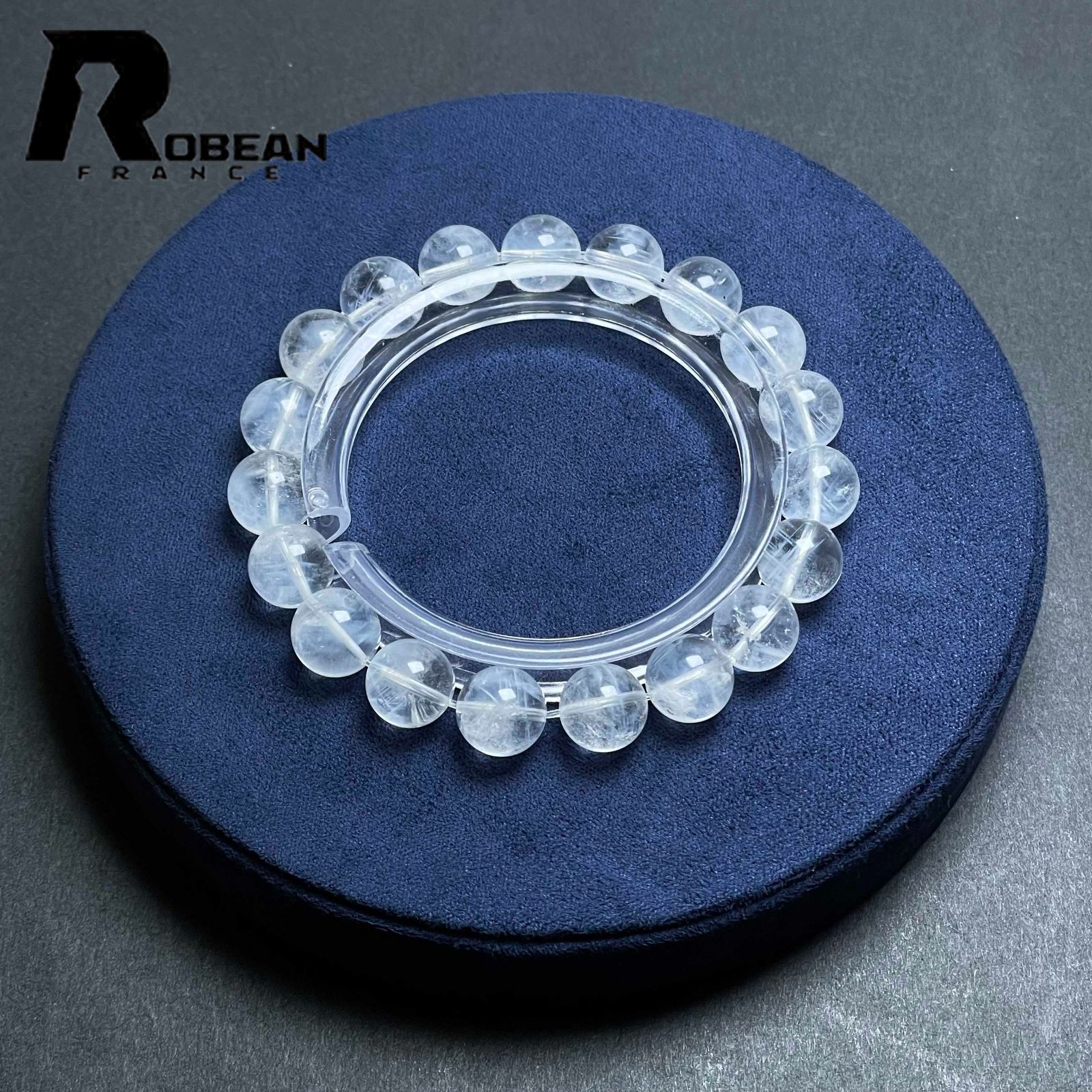 高級 EU製 定価10万円ROBEAN・ブルーエンジェルラダークォーツパワーストーン ブレスレット 天然石 原石 お守り プレゼント プレゼント 9.8-10.2mm M1213272