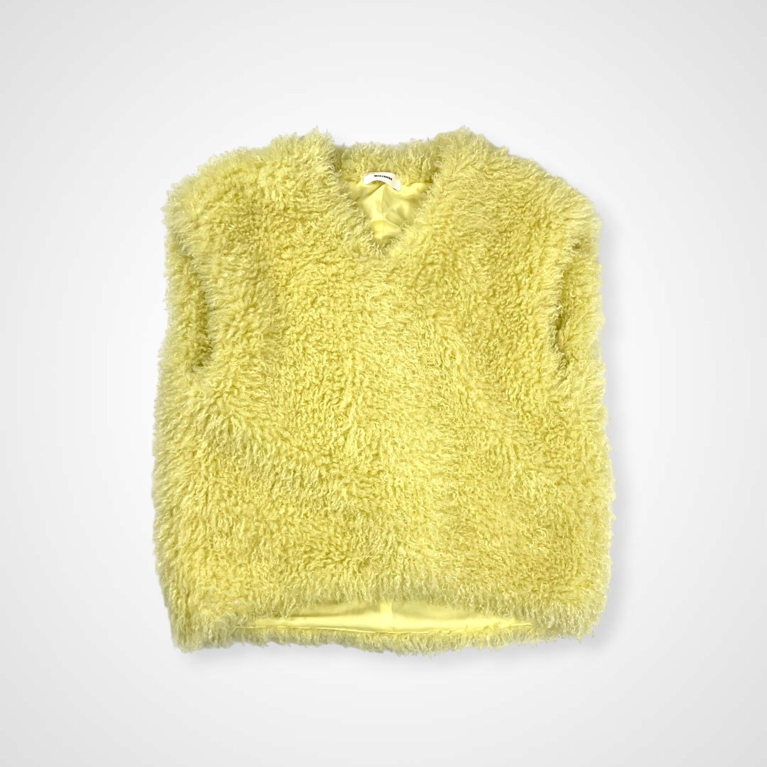 MIESROHE ミースロエ / シャギーベスト イエロー 参考定価：18,000+tax