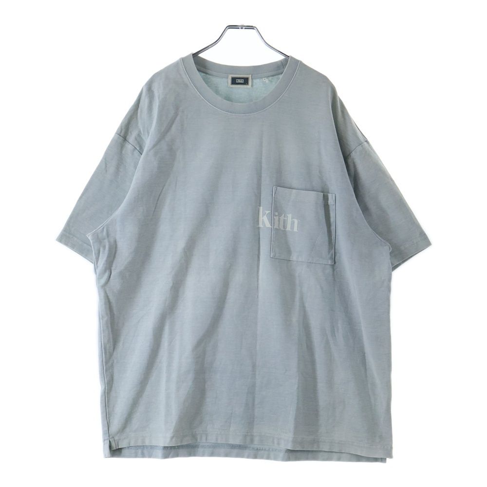 KITH (キス) 20AW Quinn Tee ロゴプリント フェード加工 半袖Tシャツ
