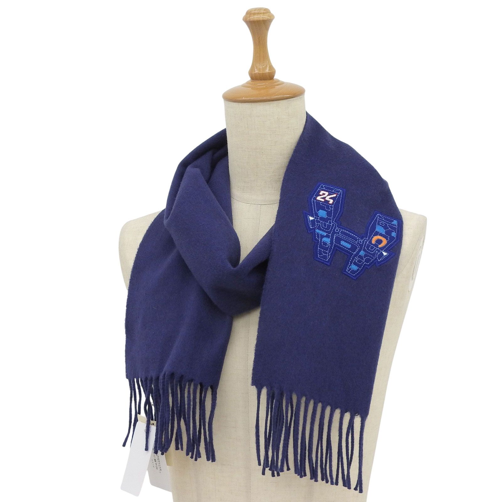 未使用品△HERMES エルメス IMPRIME HERMES ODYSEE カシミヤ100％ H