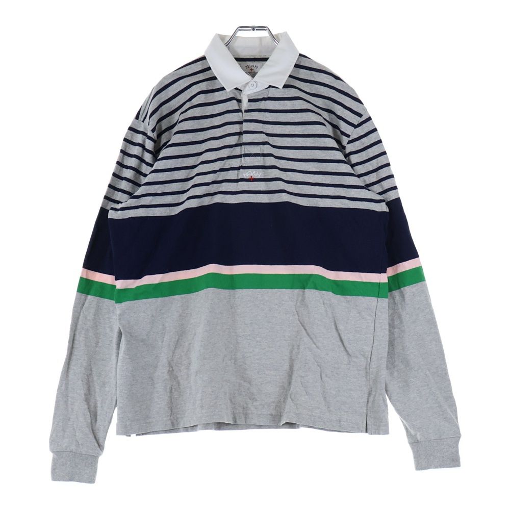 NOAH (ノア) Rugby Polo Shirt ボーダーラガーシャツ 長袖ポロシャツ