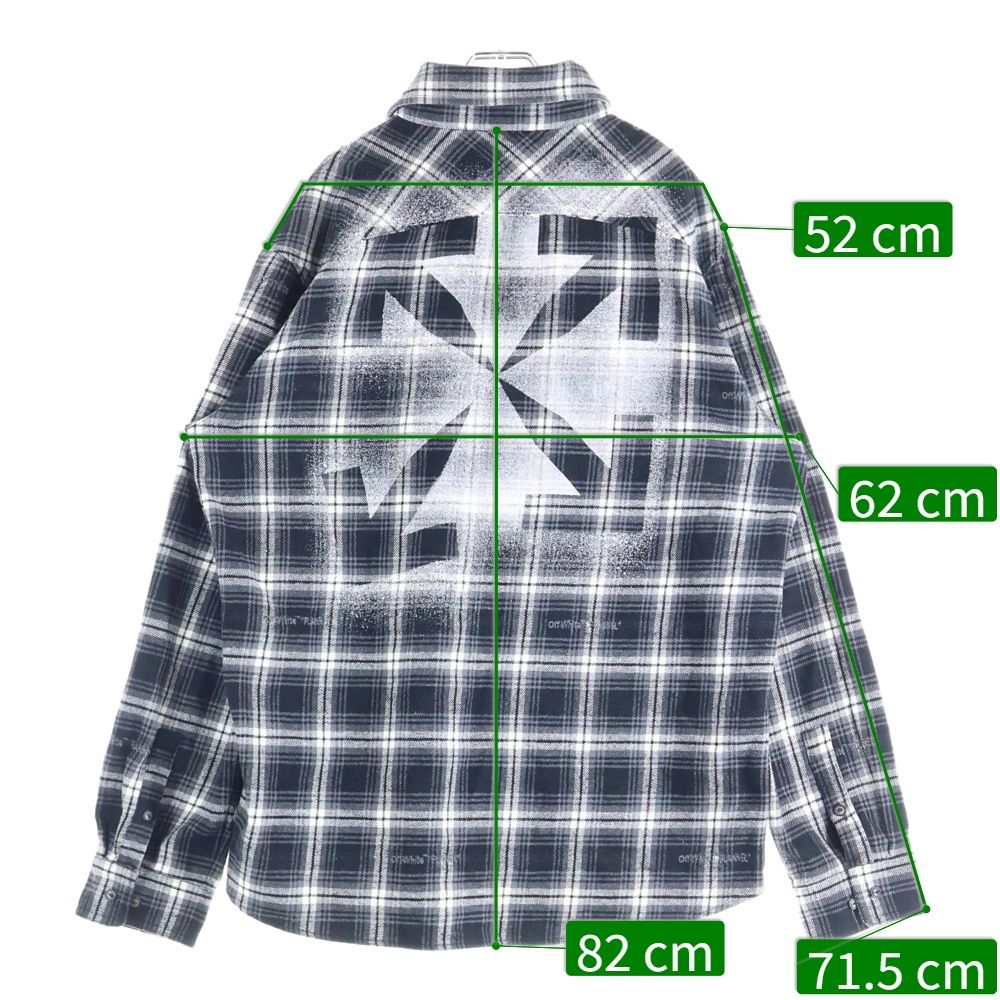 OFF-WHITE (オフホワイト) 20AW STENCIL FLANNEL CHECK SHIRT バック