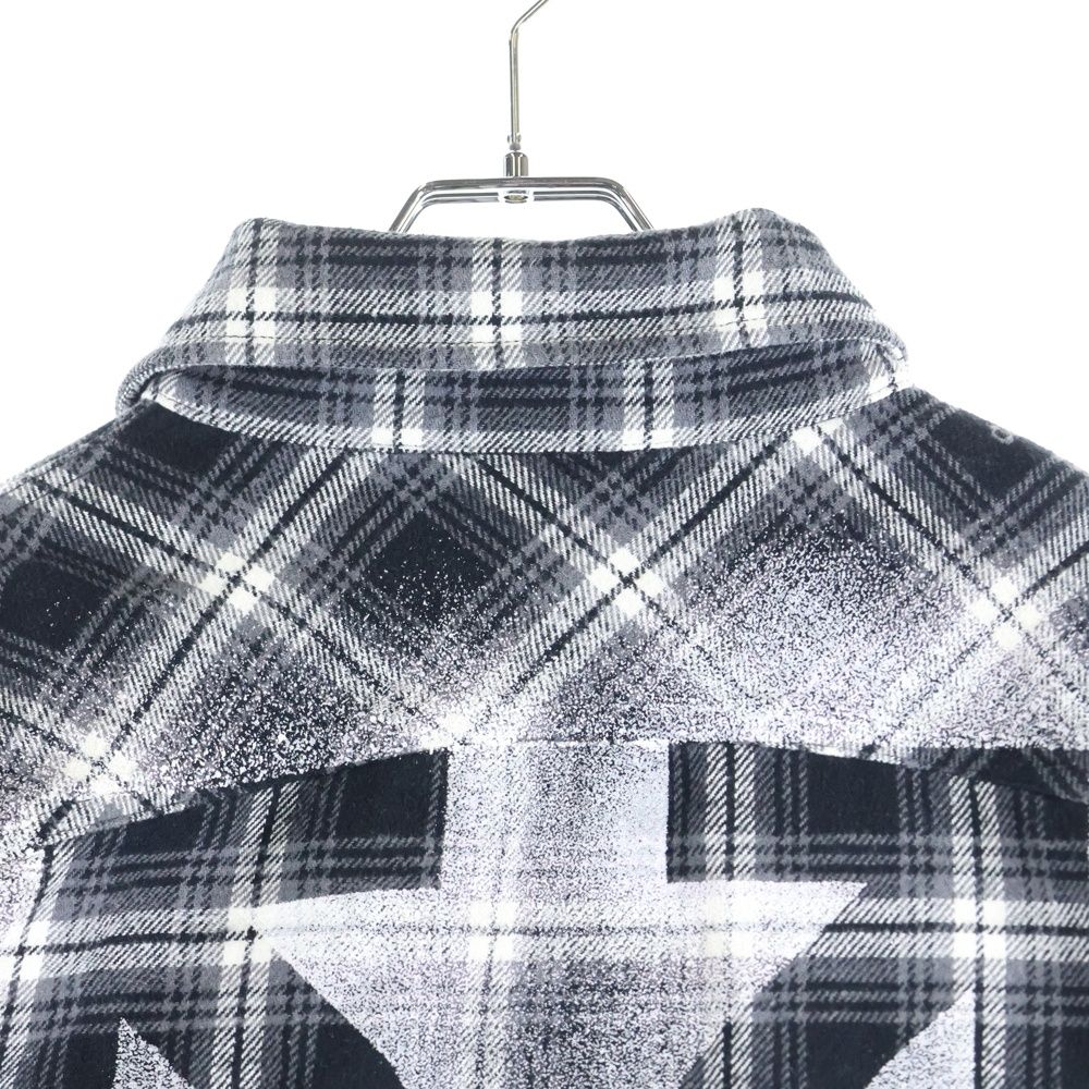 OFF-WHITE (オフホワイト) 20AW STENCIL FLANNEL CHECK SHIRT バック 