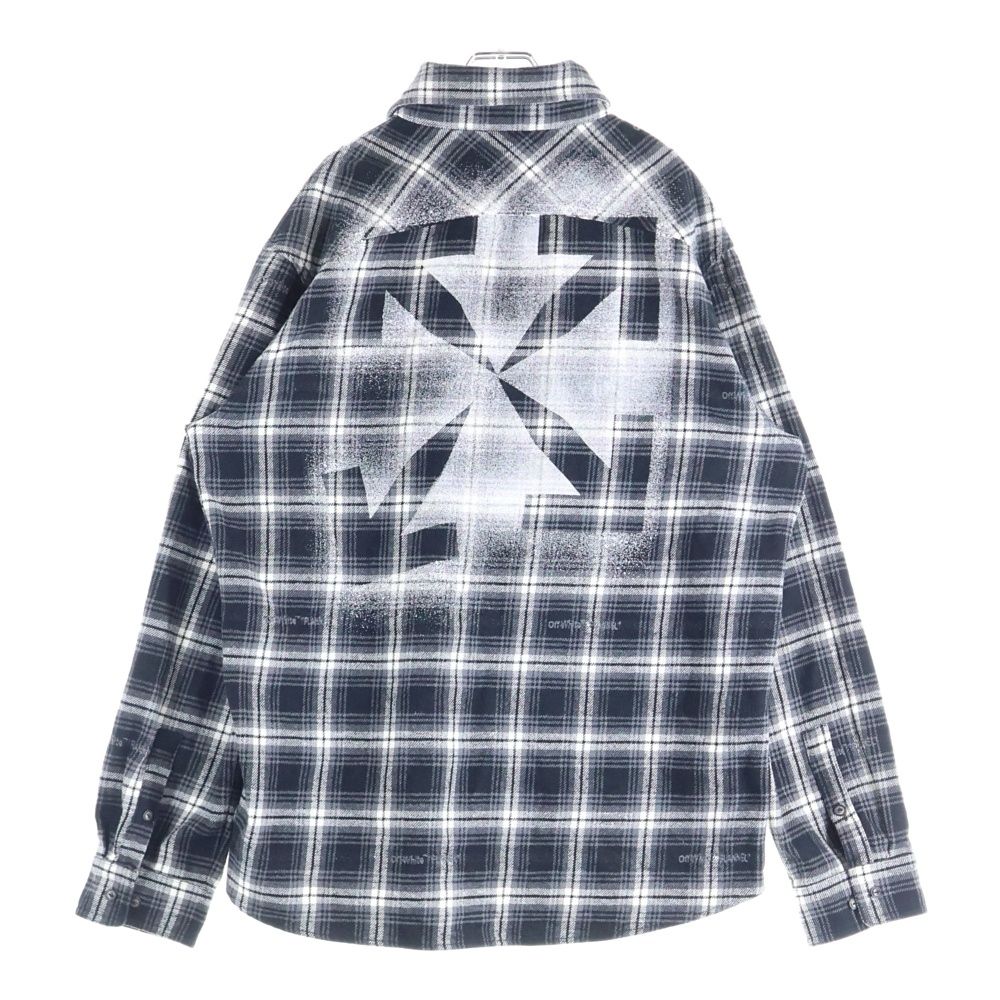 OFF-WHITE (オフホワイト) 20AW STENCIL FLANNEL CHECK SHIRT バック