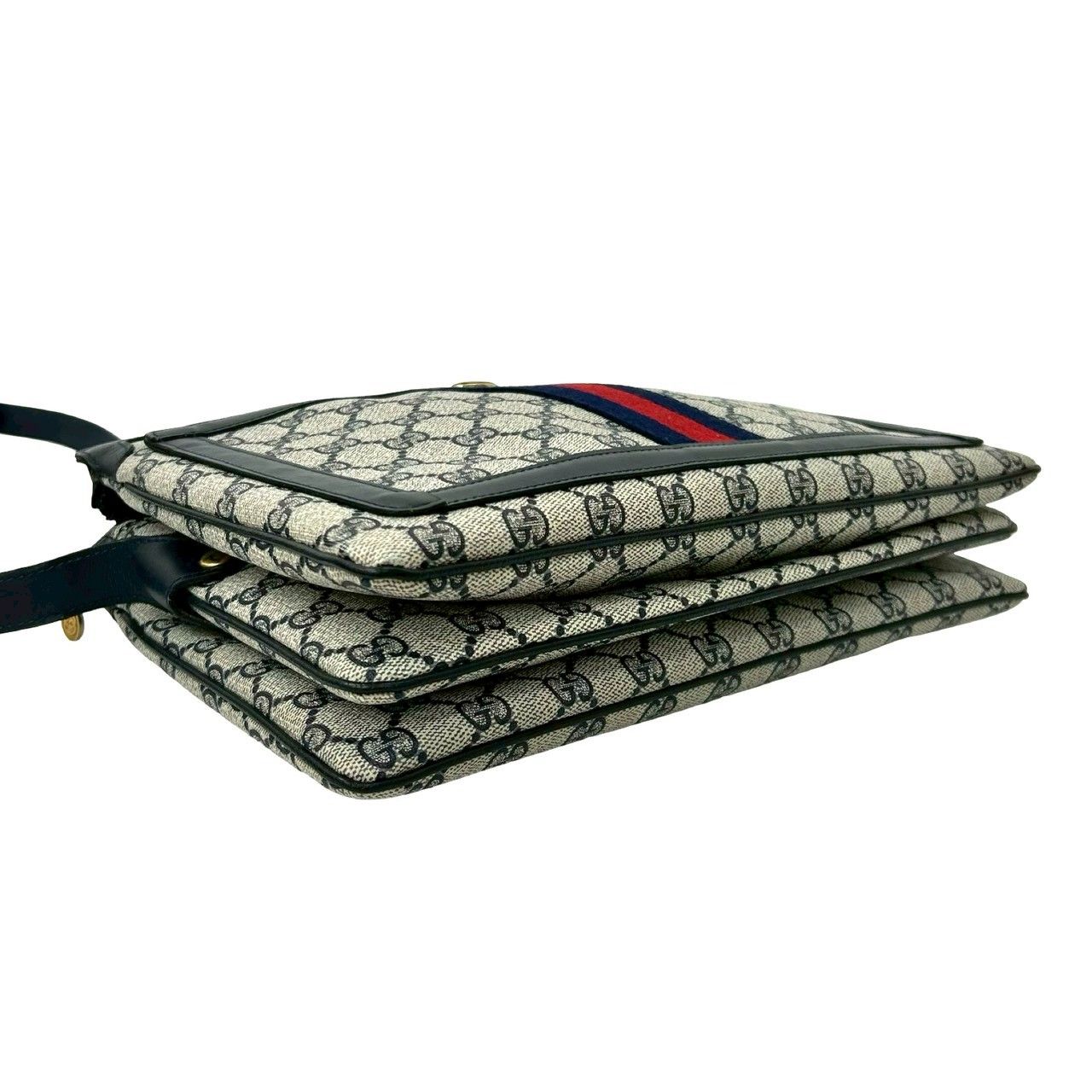 良品 GUCCI OLD シェリーライン ネイビー ショルダーバッグ ビンテージ 極 美品 袋付き GUCCI グッチ オールドグッチ ヴィンテージ シェリー