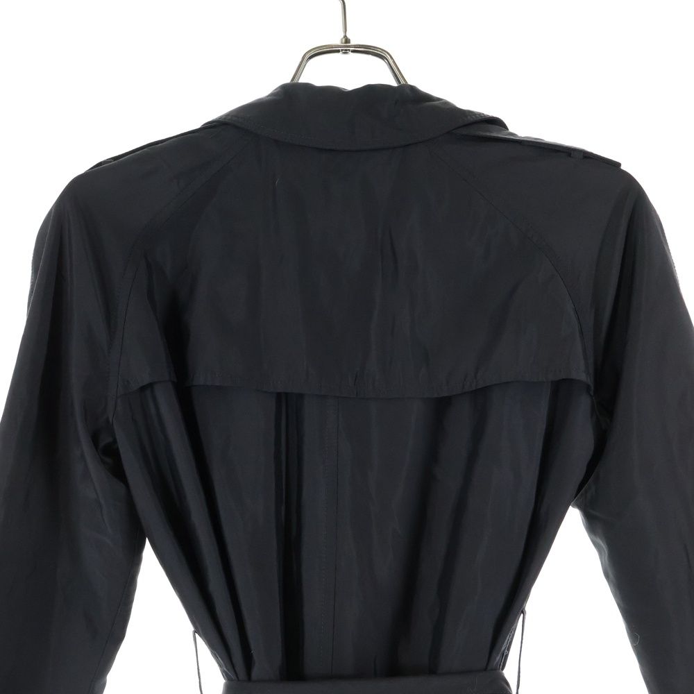 GUCCI (グッチ) レザーバックル ナイロン トレンチコート ブラック