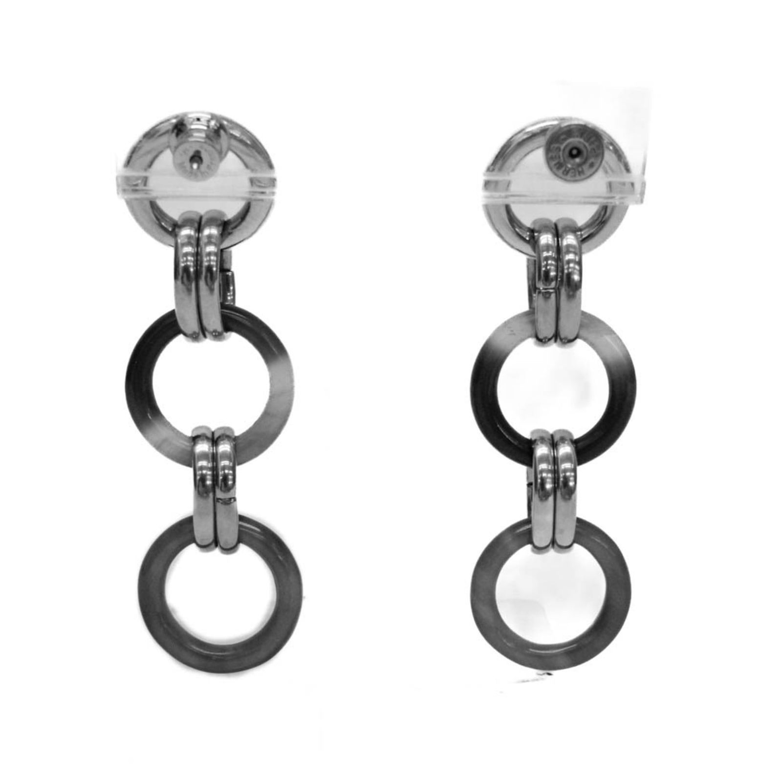 エルメス(Hermes) バッファローホーン,メタル スタッドピアス シルバー