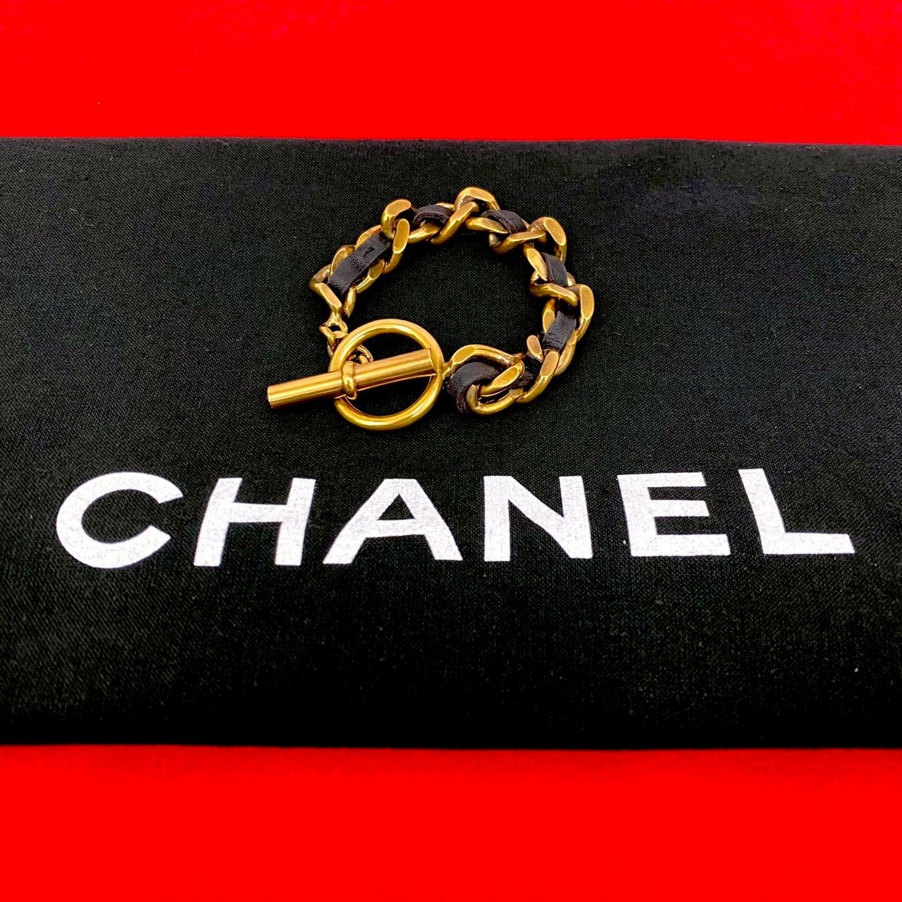 極 美品 希少品 コメあり CHANEL シャネル チェーン レザー 本革 GP