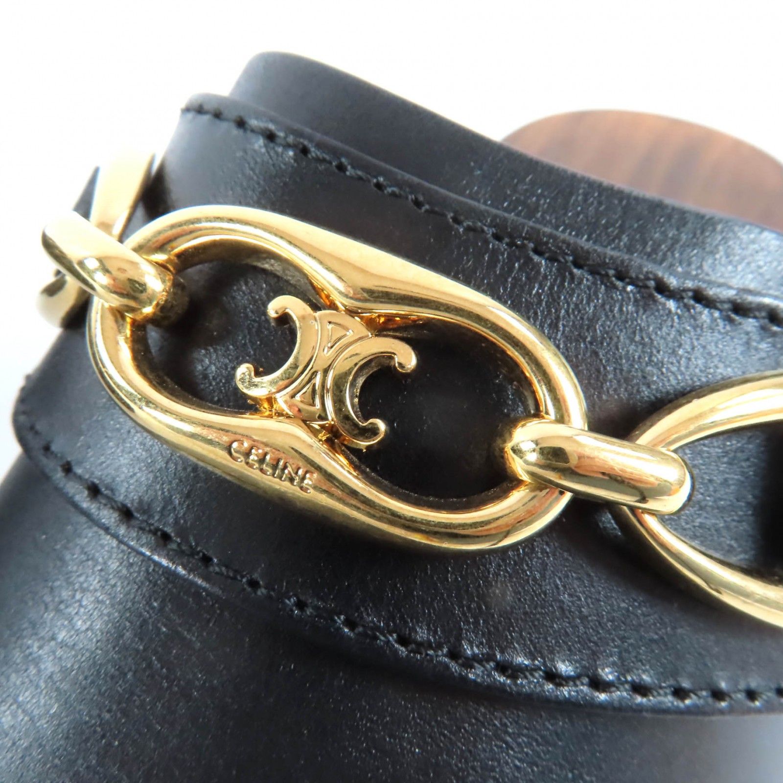 極美品◇CELINE セリーヌ CWZA09 トリオンフビット ウッドソール