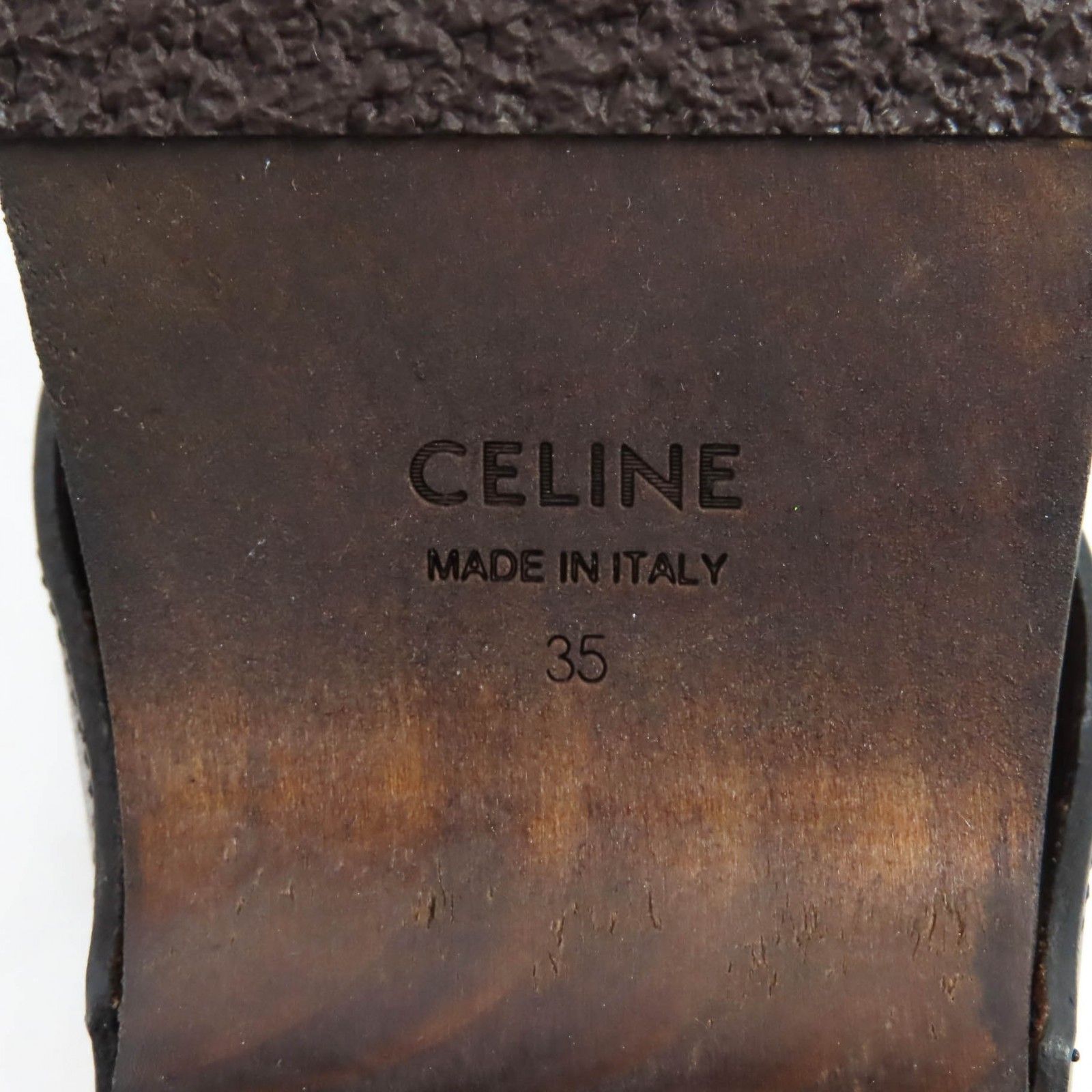 極美品◇CELINE セリーヌ CWZA09 トリオンフビット ウッドソール